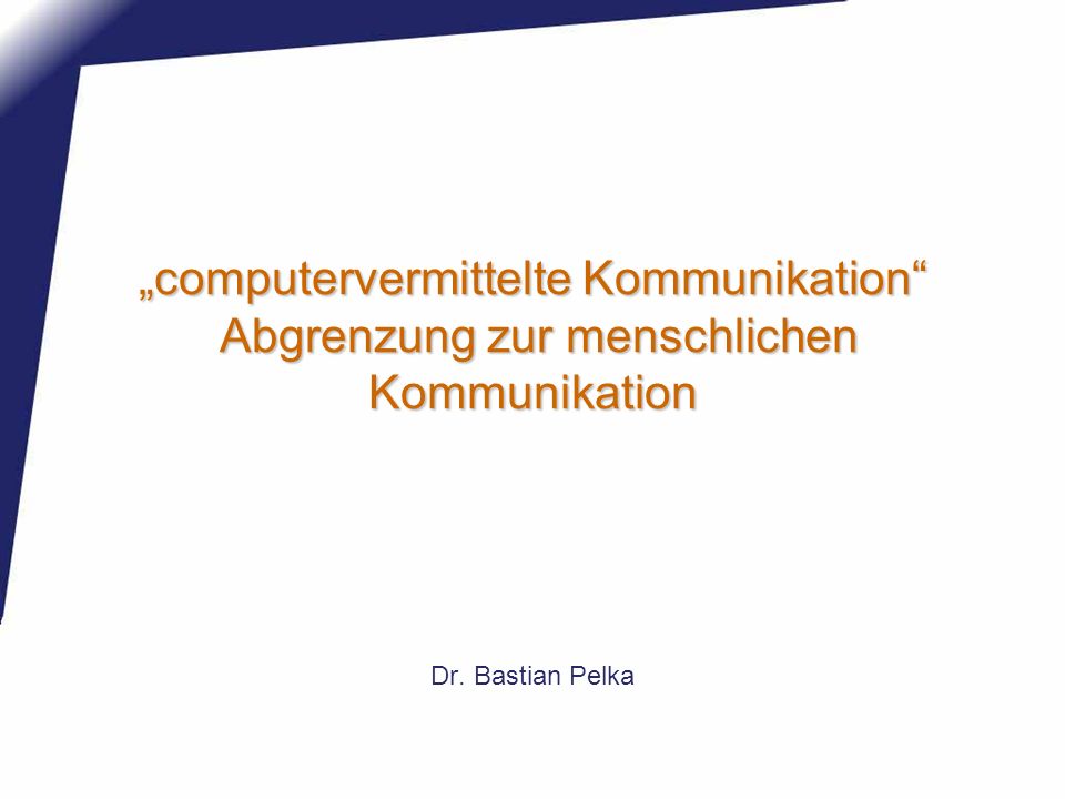 computervermittelte kommunikation